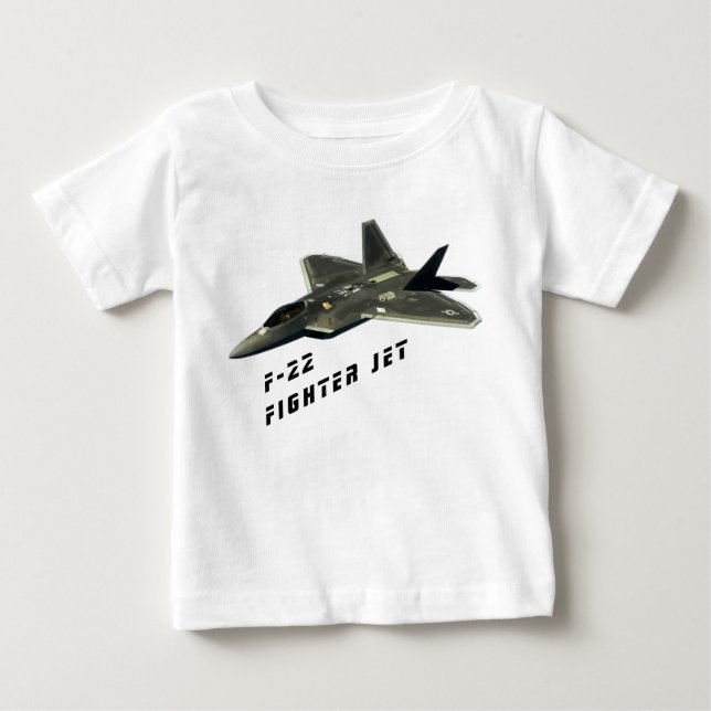 Jet för kämpe F-22, rovfågel Tee (Framsida)
