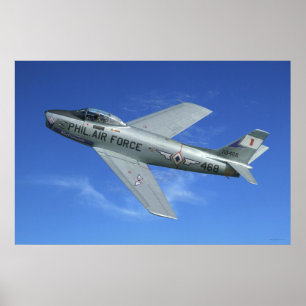 Jet för sabel F-86 Poster
