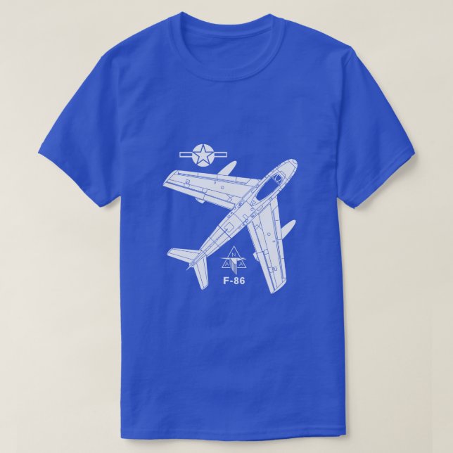 Jet för sabel F-86 T Shirt (Design framsida)