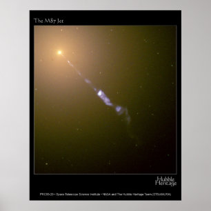 Jet i M87 Hubble Telescope Photo Poster