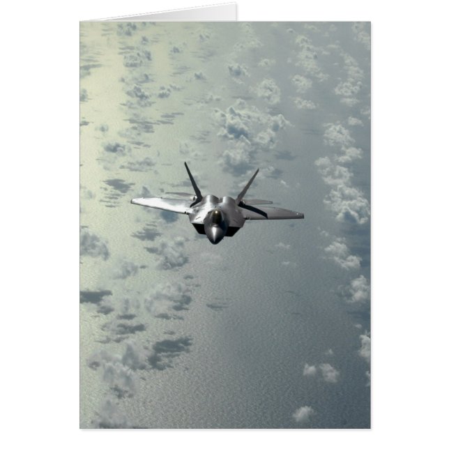 Jet kämpar över havet hälsningskort (Framsidan)