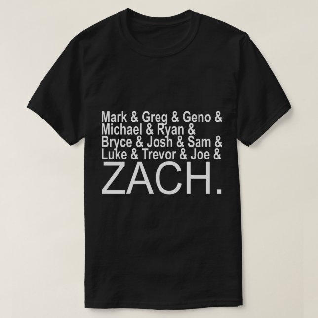 Jet-kvartersbackshistorik i New York med Zach Wi T Shirt (Design framsida)