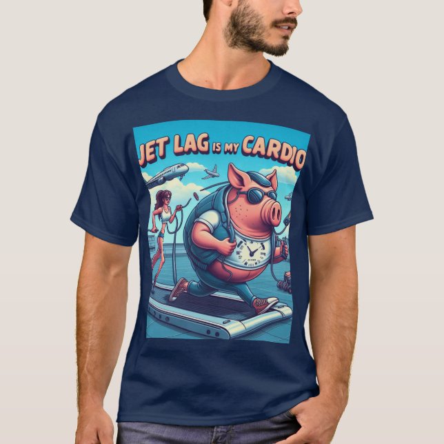 Jet Lag är min hjärna T Shirt (Framsida)