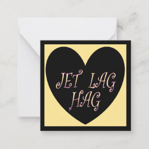 JET LAG HAG RESOR DESIGN ANTECKNINGSKORT