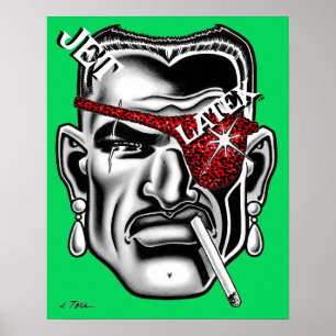 Jet Latex™/Bruten näsa Poster