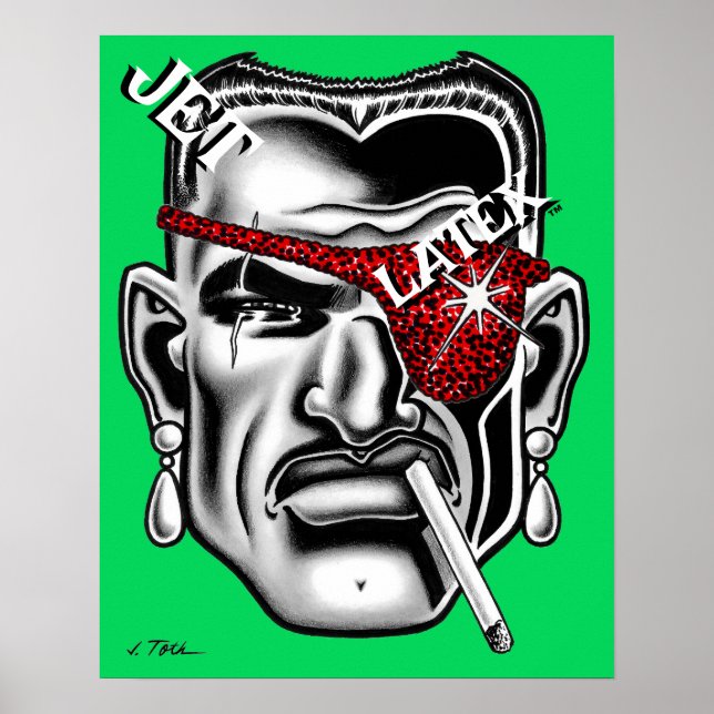 Jet Latex™/Bruten näsa Poster (Framsidan)