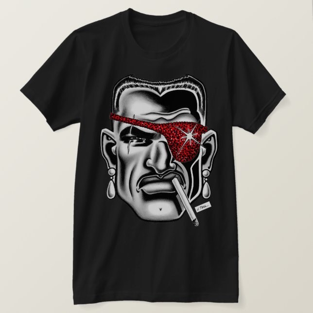 Jet Latex™/Bruten näsa T Shirt (Design framsida)