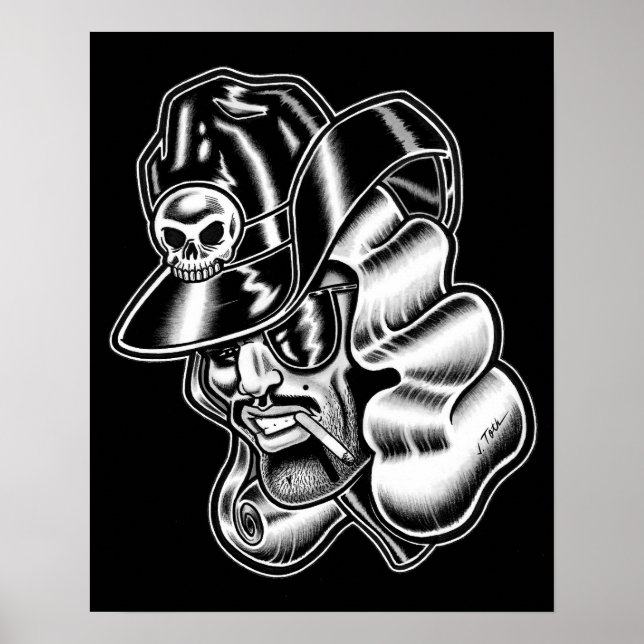 Jet Latex™/Rymd Cowboy Poster (Framsidan)