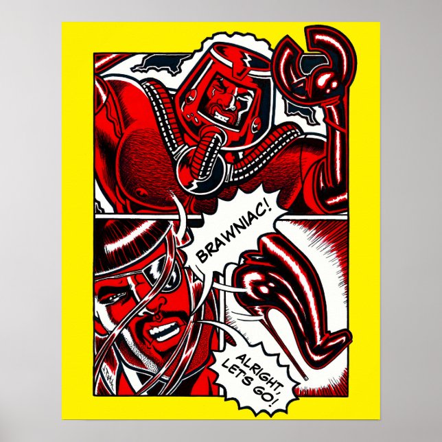 Jet Latex™ vs. Brawniac™ Poster (Framsidan)