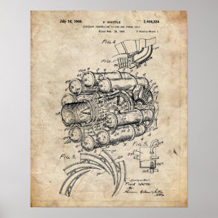 Jet-motorpatent Poster