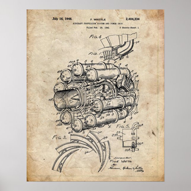 Jet-motorpatent Poster (Framsidan)