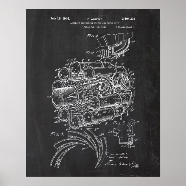 Jet-motorpatent Poster (Framsidan)