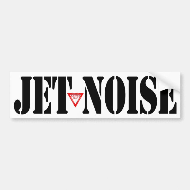 Jet Noise Bumper Sticker Bildekal (Framsidan)