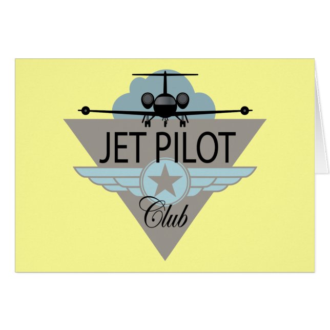 Jet Pilot Klubb Hälsningskort (Framsidan Horizontal)