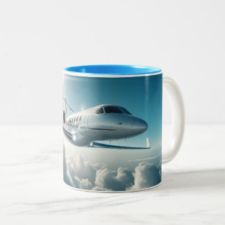 Jet-Set Brew: Öka din kaffeupplevelse Två-Tonad Mugg