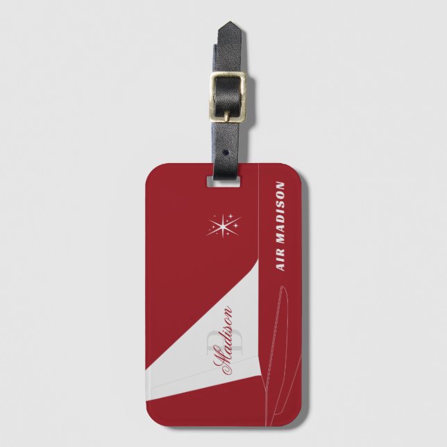 Jet-setter Fin-bagagetagg Bagagebricka (Framsida vertikal)