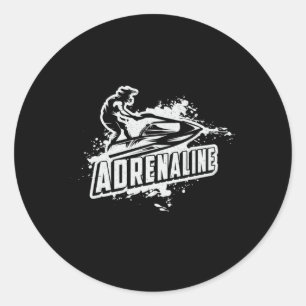 Jet Ski Adrenaline Jet Skiing Vatten sport Jetski Runt Klistermärke