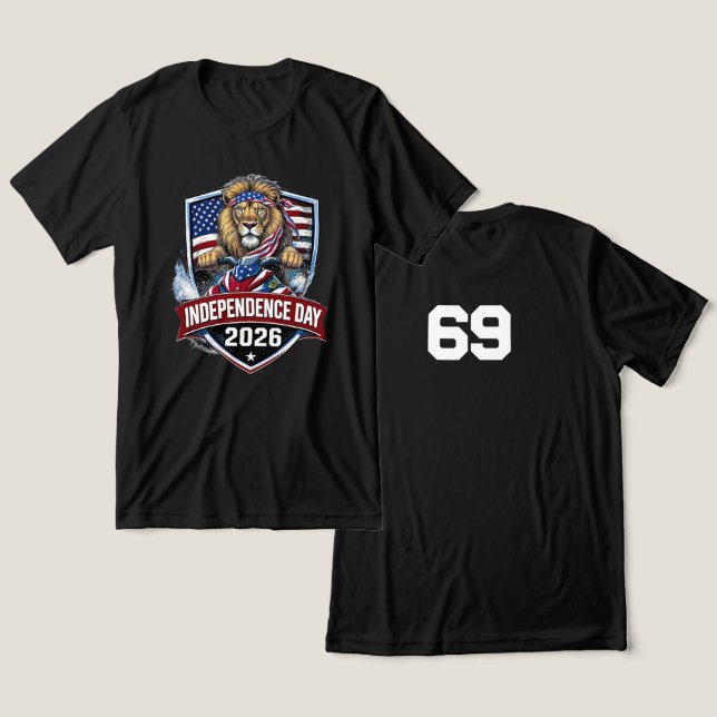 Jet ski-älskare Patriotisk T Shirt (Design fram och bak)
