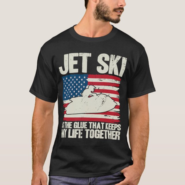 Jet Ski Behållor mitt liv tillsammans med amerikan T Shirt (Framsida)