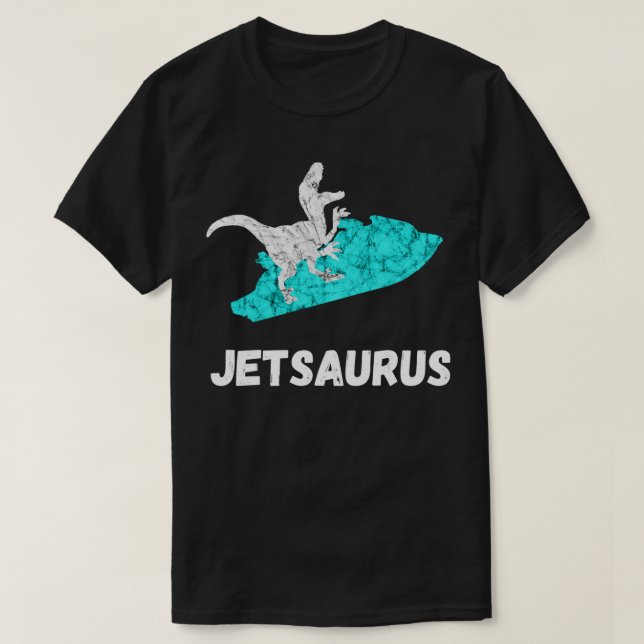 Jet Ski Dinosaurs Funny Vatten Jetski Dino Watercr T Shirt (Design framsida)