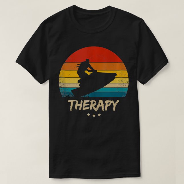 Jet Ski Funny Jetski Therapy T Shirt (Design framsida)
