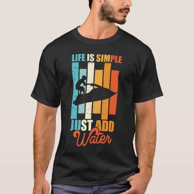 Jet Ski Hobby Vatten sport Beach Helgdag T Shirt (Framsida)