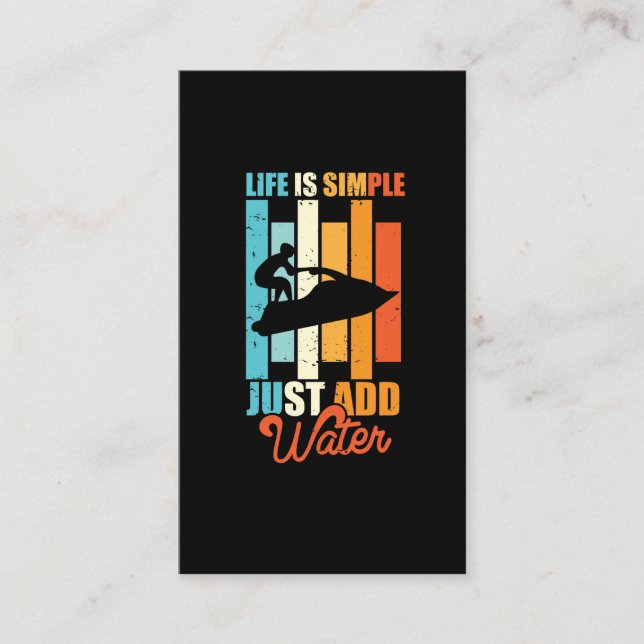 Jet Ski Hobby Vatten sport Beach Helgdag Visitkort (Framsida)