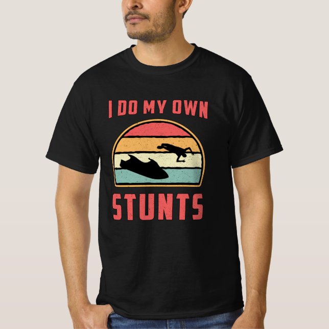 Jet Ski I gör mina egna stenar Jet Skiing Vatten J T Shirt (Framsida)