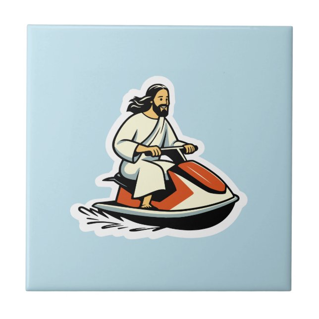 Jet-Ski Jesus Kakelplatta (Framsidan)