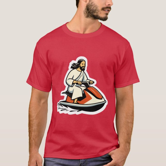 Jet-Ski Jesus T Shirt (Framsida)