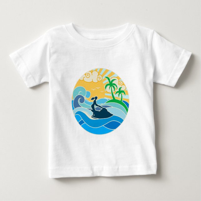 Jet Ski och havet T Shirt (Framsida)