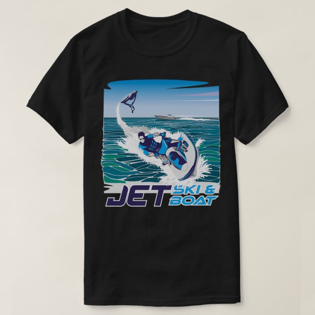 Jet Ski och Jet Boat T Shirt (Design framsida)