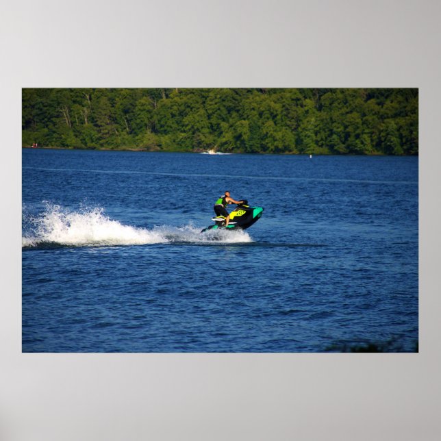 Jet Ski på Sjö Poster (Framsidan)