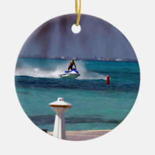 Jet Ski Paradis Julgransprydnad Keramik