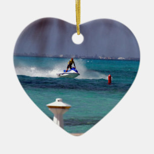 Jet Ski Paradis Julgransprydnad Keramik