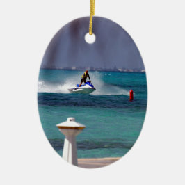 Jet Ski Paradis Julgransprydnad Keramik