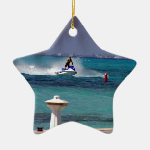 Jet Ski Paradise Julgransprydnad Keramik