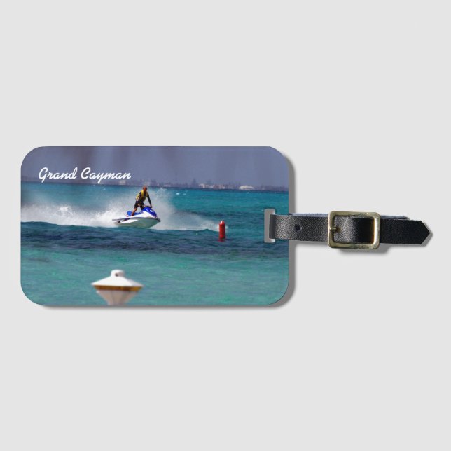 Jet Ski Paradiset Caymanöarna. Bagagebricka (Framsida horisontal)