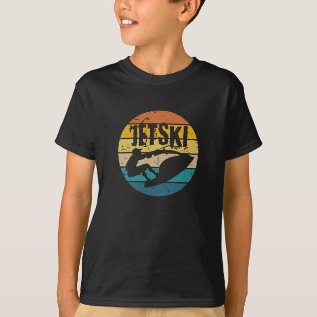 Jet Ski Retro Watersport T Shirt (Framsida)