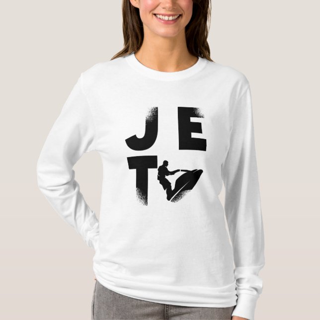 Jet Ski Rider Vatten sport Jetski Jet Skiing T Shirt (Framsida)