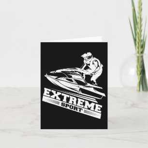 Jet Ski T Shirt Skidåkare Tee Skidåkning Extrem Sp Kort