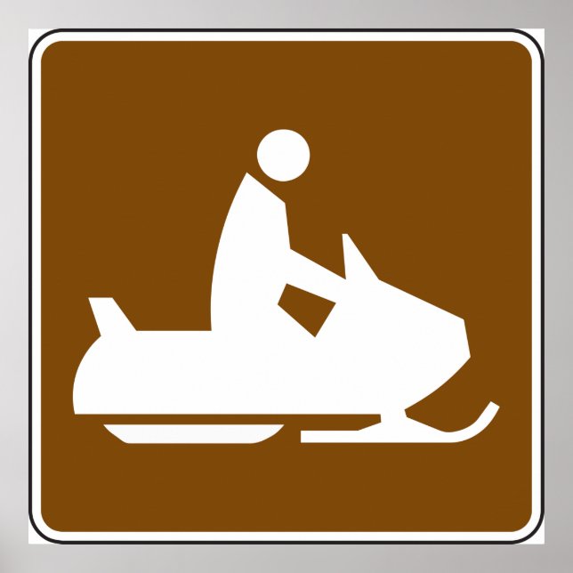 Jet Ski-tecken Poster (Framsidan)