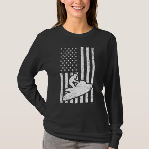 Jet Ski USA:s Flagga Jet Skiing T Shirt