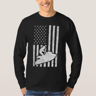 Jet Ski USA:s Flagga Jet Skiing T Shirt