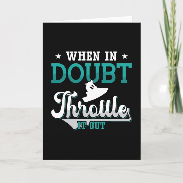 Jet skidåkning när det i tveksamhet hindras ut ur  kort (Framsida)