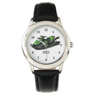 Jet skidillustration av tecknaden armbandsur