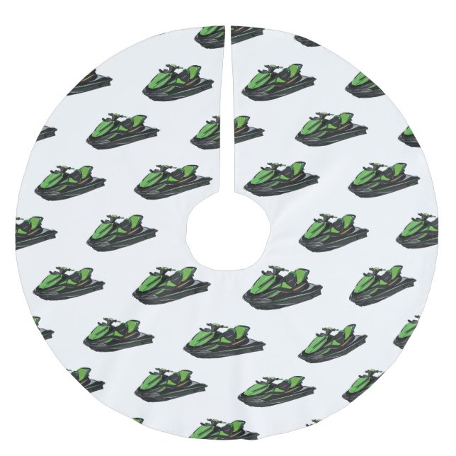 Jet skidillustration av tecknaden julgransmatta borstad polyester (Framsidan)