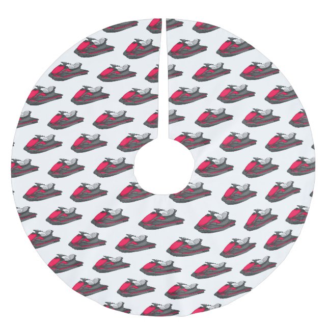Jet skidillustration av tecknaden julgransmatta borstad polyester (Framsidan)