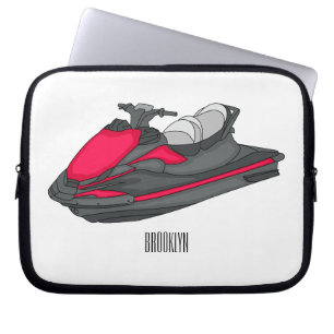 Jet skidillustration av tecknaden laptop fodral