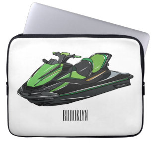 Jet skidillustration av tecknaden laptop fodral